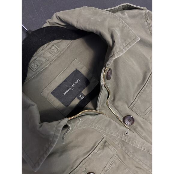 Banana Republic Women's Medium Green Twill Utility Jacket - Picture 5 of 8